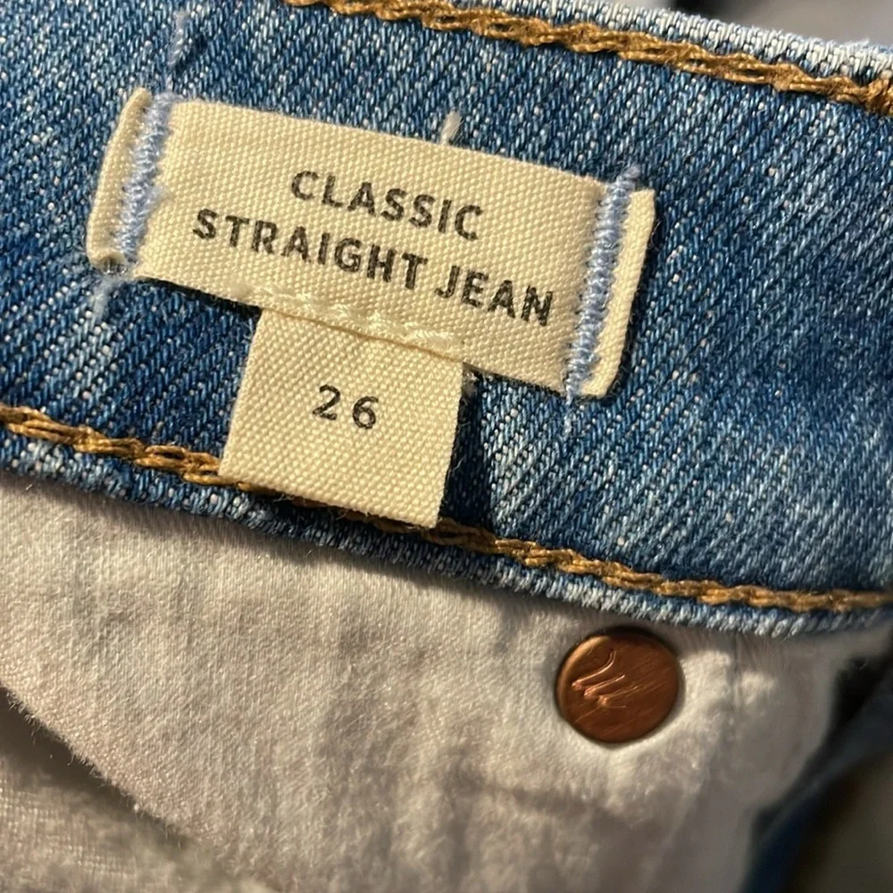 Madewell NWOT Classic Straight Jeans in Nearwood Wash - Picture 8 of 10